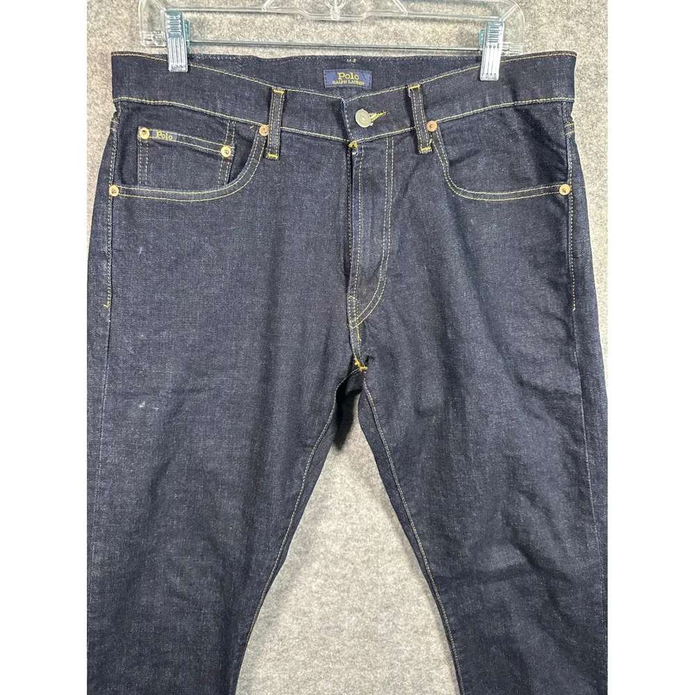 Polo Ralph Lauren Varick Slim‎ Straight Jeans Mens 32x34 Dark Wash Denim